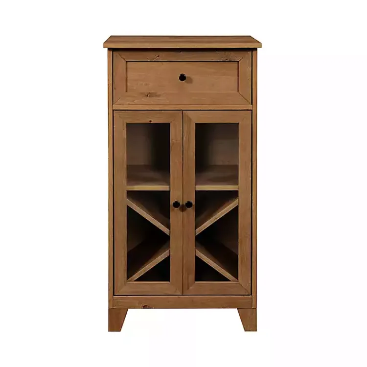 Kirklands Home English Oak Double Door Reeves Cabinet Brown Outlet
