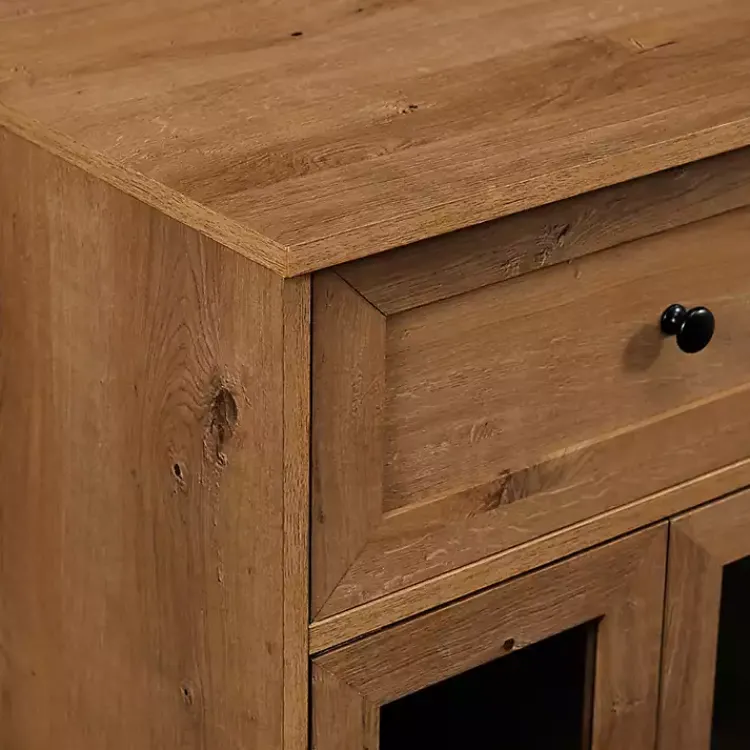 Kirklands Home English Oak Double Door Reeves Cabinet Brown Outlet