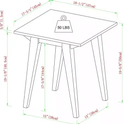 Kirklands Home English Oak Wood Minimalist Accent Table Tan Online