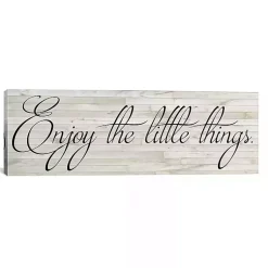 Kirklands Home Enjoy the Little Things Canvas Art Print, 36x12 White Hot
