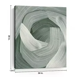 Kirklands Home Enriched Emerald Canvas Art Print, 24x30 in. Green Outlet