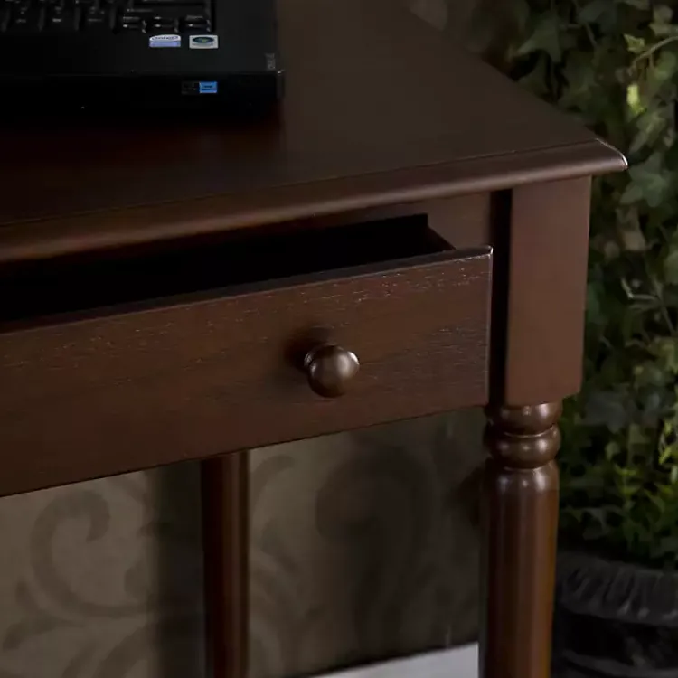 Kirklands Home Espresso Classic 2-Drawer Wood Desk Brown Clearance