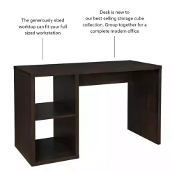 Kirklands Home Espresso Cube Storage Wood Desk Discount