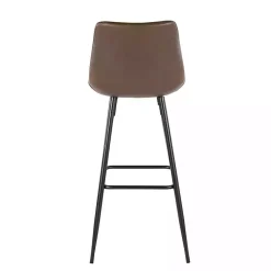 Kirklands Home Espresso Faux Leather Metal Bar Stools, Set of 2 Brown Sale