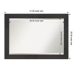 Kirklands Home Espresso Plank Beveled Mirror Hot