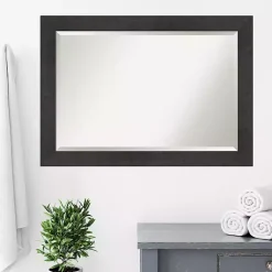 Kirklands Home Espresso Plank Beveled Mirror Hot