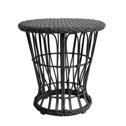 Kirklands Home Espresso Resin Wicker Accent Table Black Sale