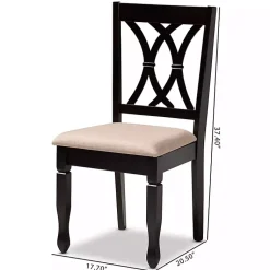 Kirklands Home Espresso Upholstered Reneau 4-pc. Dining Chair Set Tan Sale
