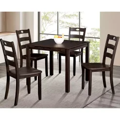 Kirklands Home Espresso Wood Brooke 5-pc. Dining Furniture Set Discount