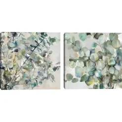 Kirklands Home Essential s I & II Canvas Art Prints Green New