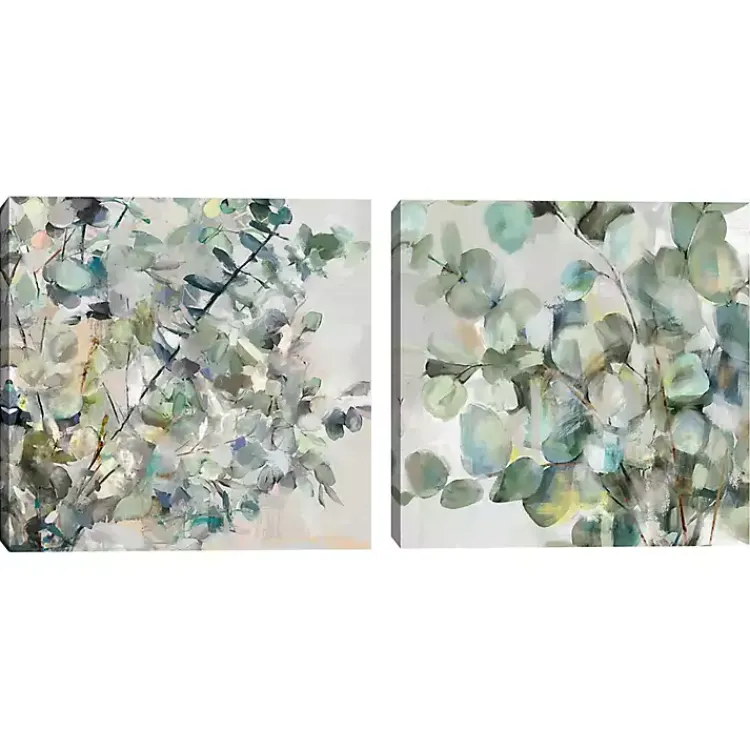 Kirklands Home Essential s I & II Canvas Art Prints Green New