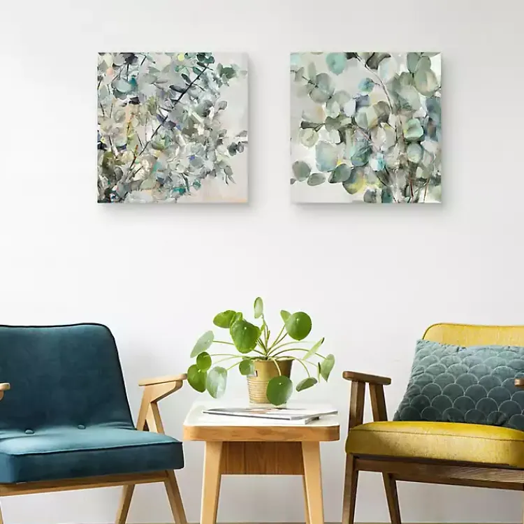 Kirklands Home Essential s I & II Canvas Art Prints Green New