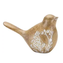 Statues & Figurines>Kirklands Home Etched Floral Bird Figurines, Set of 4