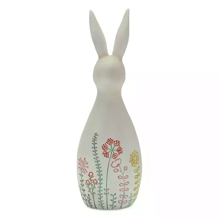 Easter Decorations>Kirklands Home Etched Floral Bunny Statues, Set of 2