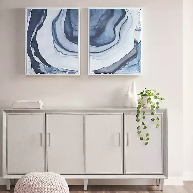 Kirklands Home Ethereal Framed Canvas Art Print, Set of 2 Blue Best