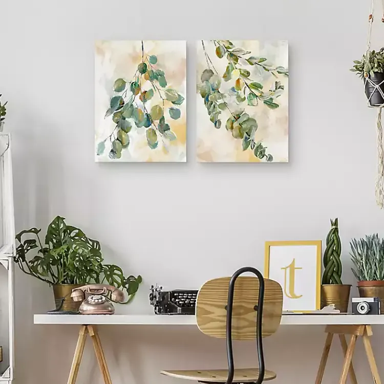 Kirklands Home Eucalyptus I & II Canvas Art Prints, Set of 2 Sale