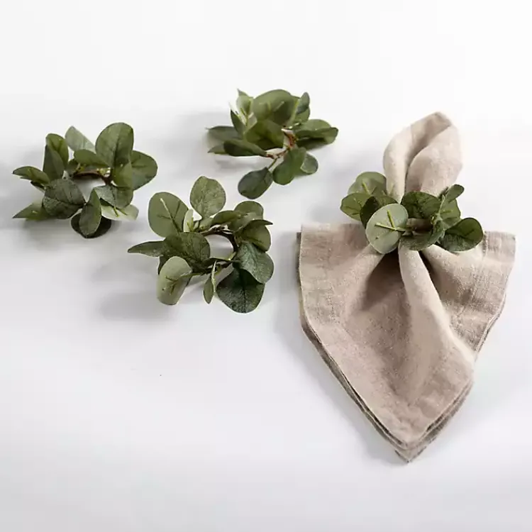 Kirklands Home Eucalyptus Napkin Ring Green Best