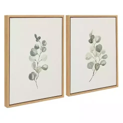 Kirklands Home Eucalyptus Sprigs Framed Canvas Prints, Set of 2
