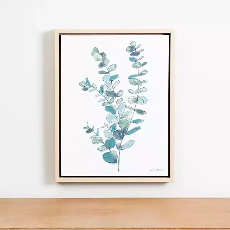 Kirklands Home Eucalyptus Stem IV Framed Canvas Art Print Green New