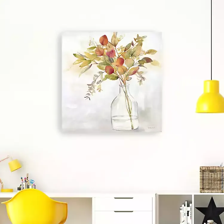 Kirklands Home Eucalyptus Vase Spice I Canvas Art Print Hot
