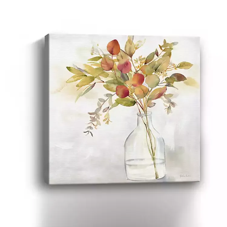 Kirklands Home Eucalyptus Vase Spice I Canvas Art Print Hot