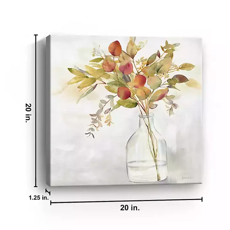 Kirklands Home Eucalyptus Vase Spice I Canvas Art Print Hot