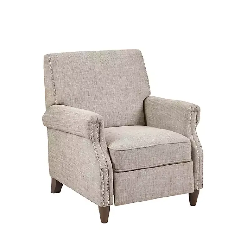Kirklands Home Evanston Push-Back Sand Recliner Gray Outlet