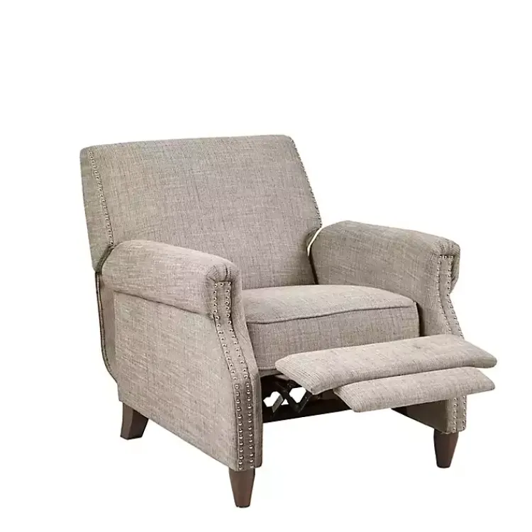 Kirklands Home Evanston Push-Back Sand Recliner Gray Outlet