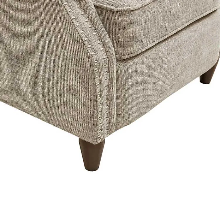 Kirklands Home Evanston Push-Back Sand Recliner Gray Outlet
