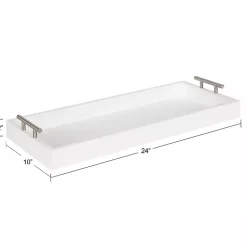 Decorative Trays>Kirklands Home Evelyn Narrow Decorative Tray White