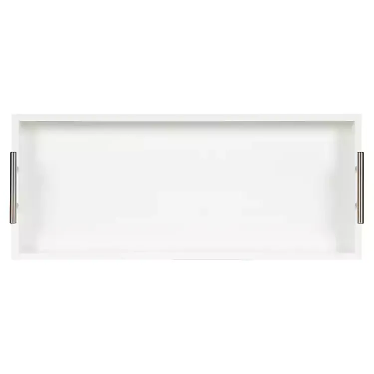 Decorative Trays>Kirklands Home Evelyn Narrow Decorative Tray White
