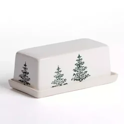 Kirklands Home Evergreen Ceramic Butter Dish Online