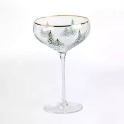 Kirklands Home Evergreen Coupe Glass New