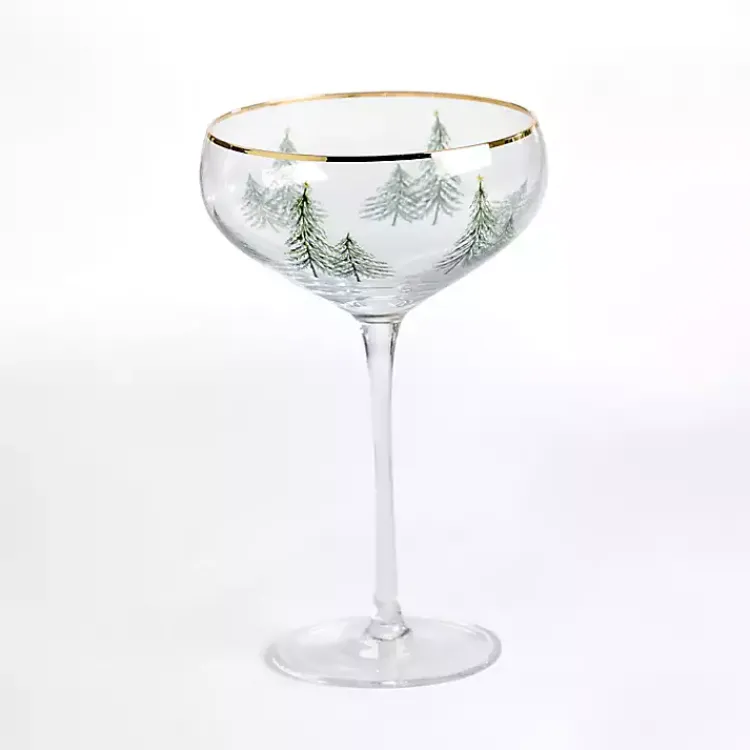 Kirklands Home Evergreen Coupe Glass New