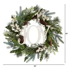 Christmas Wreaths>Kirklands Home Evergreen Pineberry Joy Wreath