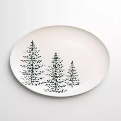 Christmas Dining & Entertaining>Kirklands Home Evergreen Trees Oval Serving Platter