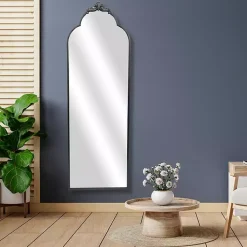 Kirklands Home Everlaine Modern Victorian Leaner Mirror Black Hot