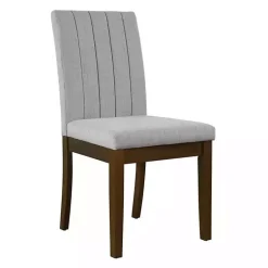Kirklands Home Everly Upholstered Dining Chairs, Set of 2 Gray New