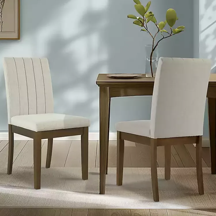 Kirklands Home Everly Taupe Upholstered Dining Chairs, Set of 2 Tan
