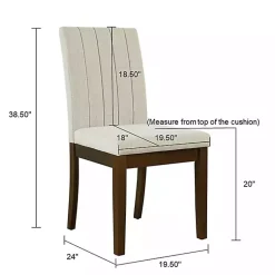 Kirklands Home Everly Taupe Upholstered Dining Chairs, Set of 2 Tan