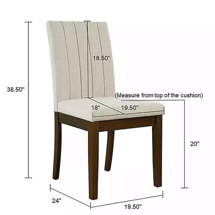 Kirklands Home Everly Taupe Upholstered Dining Chairs, Set of 2 Tan