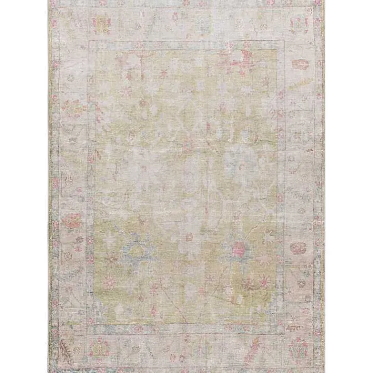 Kirklands Home Faded Botanical Washable Area Rug, 6x9 Clearance