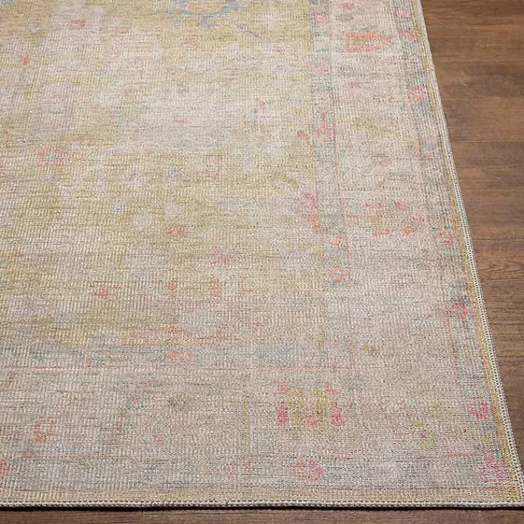Kirklands Home Faded Botanical Washable Area Rug, 6x9 Clearance