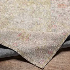 Kirklands Home Faded Botanical Washable Area Rug, 6x9 Clearance