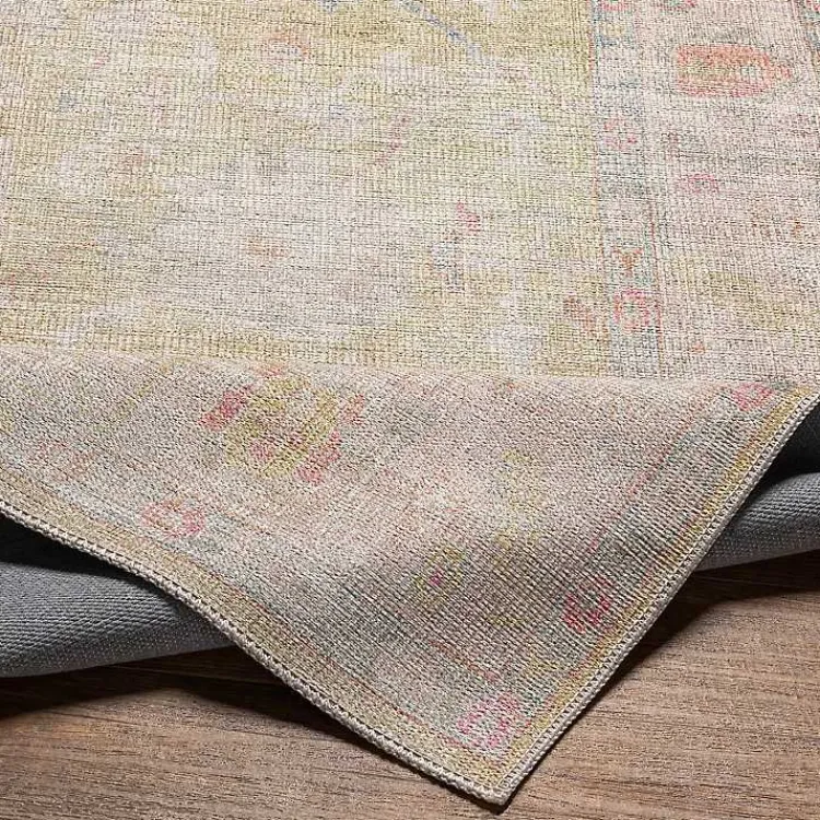 Kirklands Home Faded Botanical Washable Area Rug, 6x9 Clearance