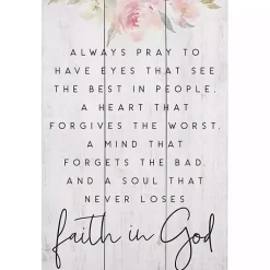 Kirklands Home Faith in God Wall Plaque