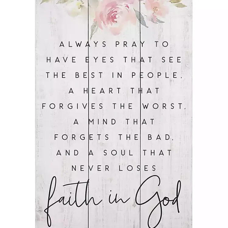 Kirklands Home Faith in God Wall Plaque