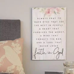 Kirklands Home Faith in God Wall Plaque