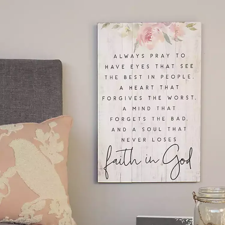 Kirklands Home Faith in God Wall Plaque