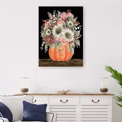 Fall>Kirklands Home Fall Bouquet & Pumpkin Canvas Art Print, 24x32 in.